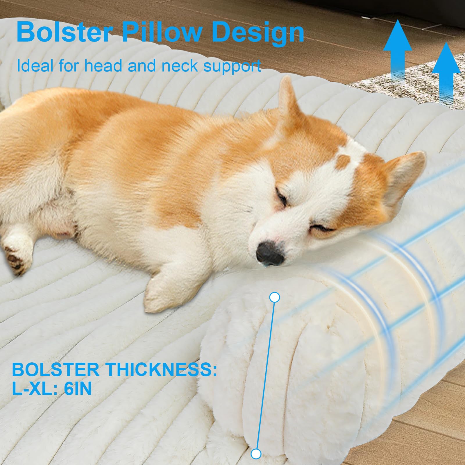 Luxurious Dog Couch Bed, Washable Calming Dog Couch Cover, Removable Couch Protector For Dogs, Waterproof Sofa Bed, Pet Bed Mats
